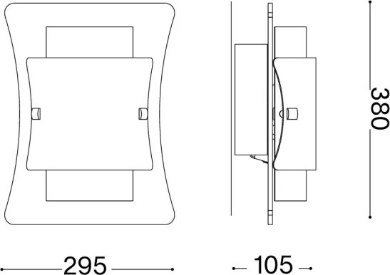 Ideal Lux - Aplică de perete TRIPLO 2xE27/60W/230V transparentă