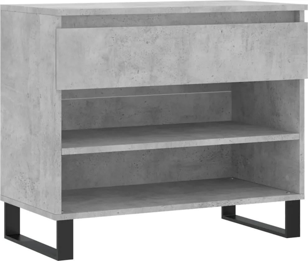 vidaXL Pantofar, gri beton, 70x36x60 cm, lemn prelucrat