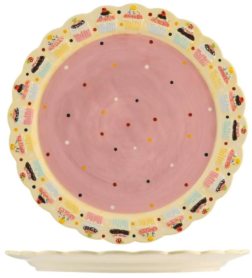 Platou Torta, HO-ME, 34.5 cm, ceramica