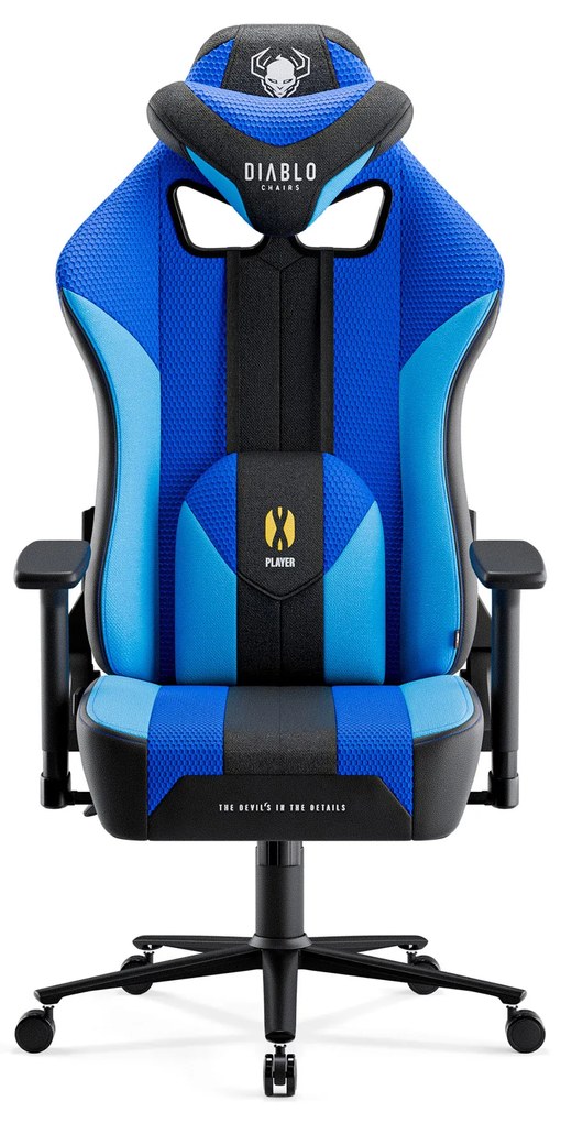 Scaun gaming din material Diablo X-Player 2.0: Frost Black/negru Normal