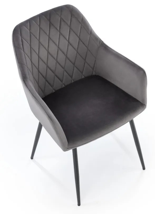 Scaun K558 velvet gri