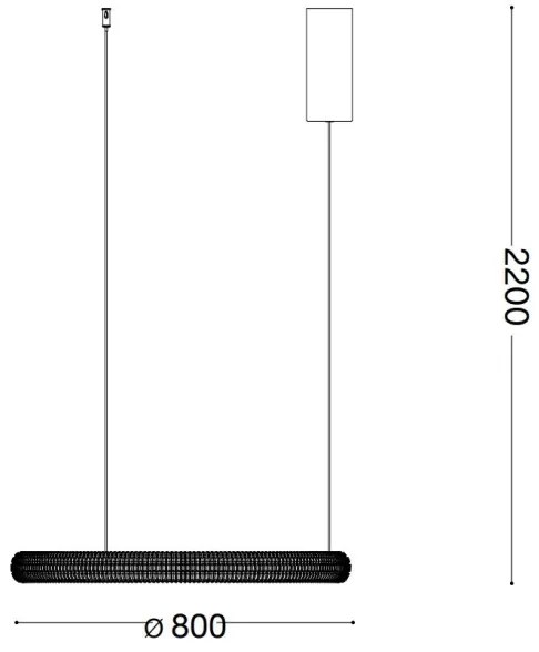Lustră LED pe cablu Ideal Lux MIRACLE LED/45W/230V d. 80 cm CRI 90 crom mat