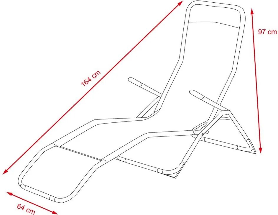 Set 2 șezlonguri relaxante pliabile - Avenberg KENT