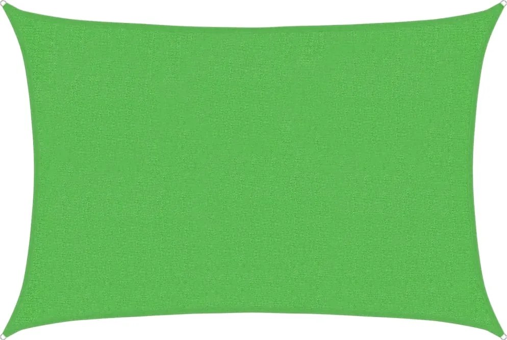 vidaXL Pânză parasolar, verde deschis, 2x3 m, 160 g / m², HDPE