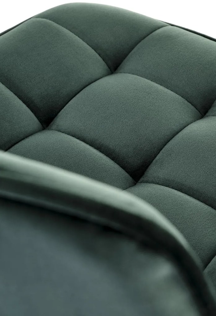 Scaun de bar H120 velvet verde/gold
