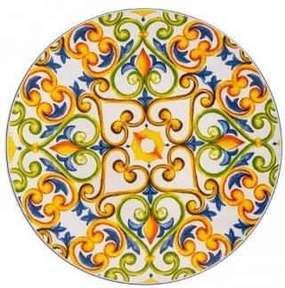 Platou pentru servire din ceramica, Medicea Multicolor, Ø40 cm