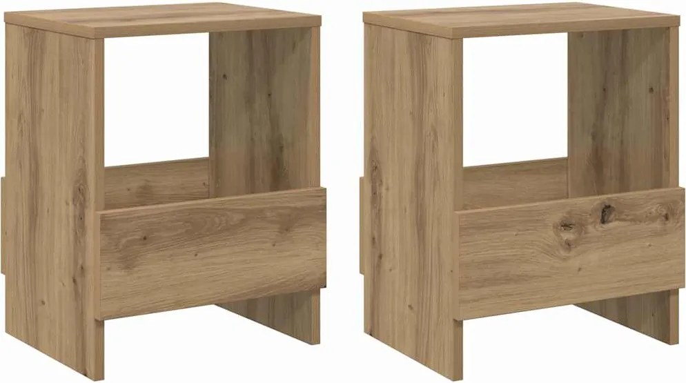 vidaXL Raft pentru reviste 2 pcs Stejar Artizanal 35 x 30 x 45 cm