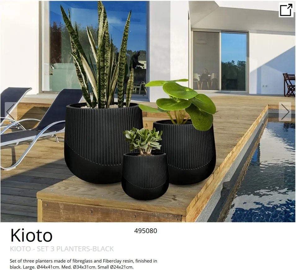 Set de 3 jardiniere decorative Kioto