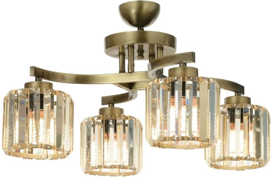 Plafonieră CRYSTALLINE, 4 x E27, max. 40W, 230V, finisaj bronz