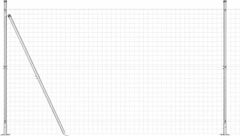 vidaXL Gard cu Stâlp Argintiu 1,4 x 10 m Oțel