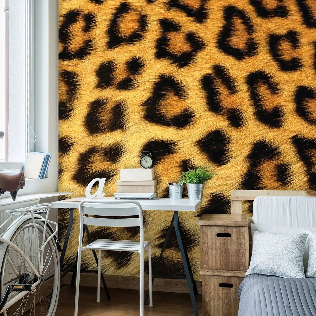 Fototapet - Fibre de păr de leopard (152,5x104 cm)
