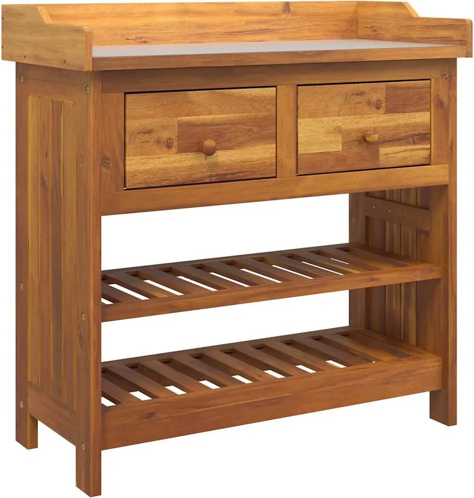 vidaXL Dulap de grădină natural 78 x 36,5 x 78cm Lemn Solid de Acacia