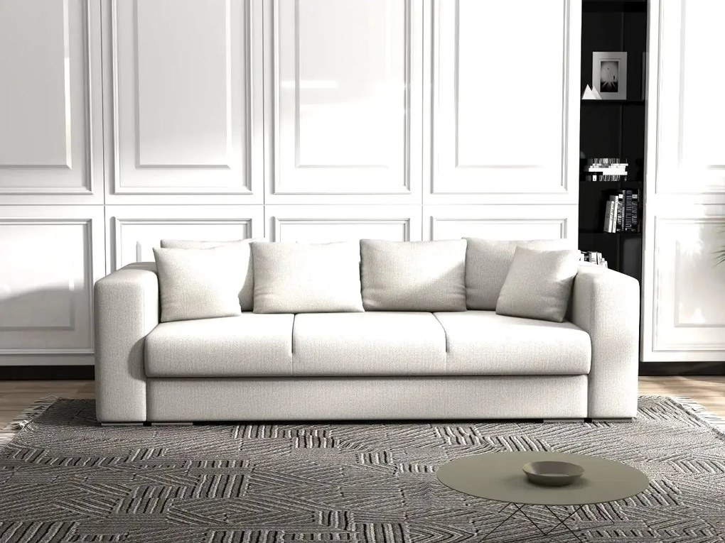 Canapea extensibilă dumonde cu ladă de depozitare si sezut confortabil din spuma high-density, Gloria Enjoy Beige 240x100 cm