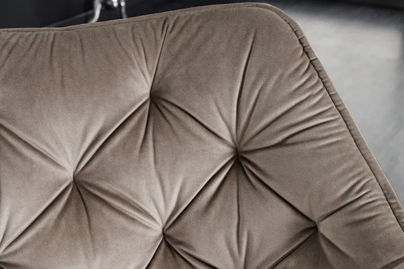 Scaun pivotant The Dutch Comfort, catifea sampanie greige