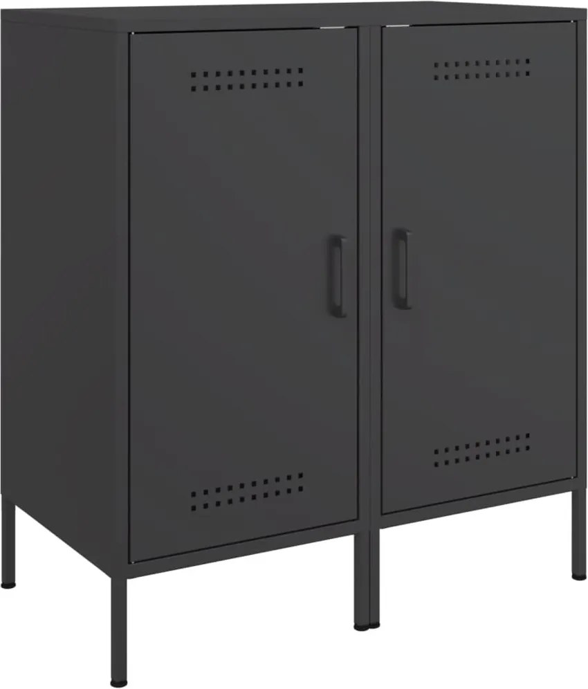 vidaXL Dulapuri, 2 buc., negru, 36x39x79 cm, oțel