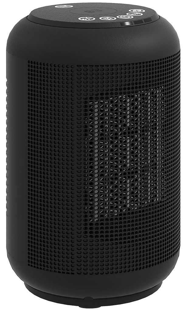 HOMCOM Încălzitor electric cu 3 moduri și temporizator 24h, 14x14x21.5 cm, Negru | Aosom Romania