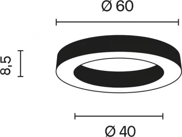 Ondaluce - Plafonieră LED dimabilă GLOBUS, 40W, 230V, Ø 60 cm, auriu
