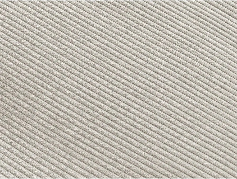 Colțar bej cu tapițerie din catifea reiată Belair – Bobochic Paris