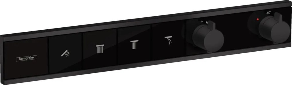 Hansgrohe RainSelect baterie cadă-duș ascuns cu termostat negru 15382670