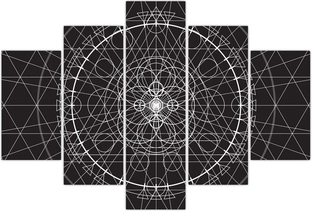 Tablou - Abstracție cu ceas (150x105 cm)