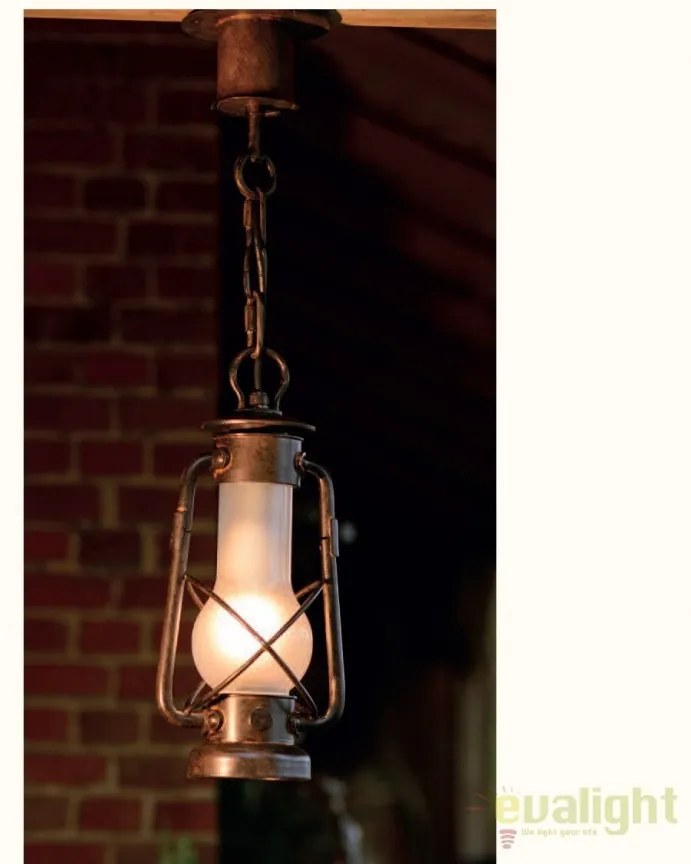 Pendul design rustic iluminat exterior din fier forjat, HL 2587-A