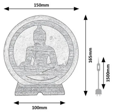 Rabalux 76033 - Lampă de sare ZENOVA 1xE14/15W/230V