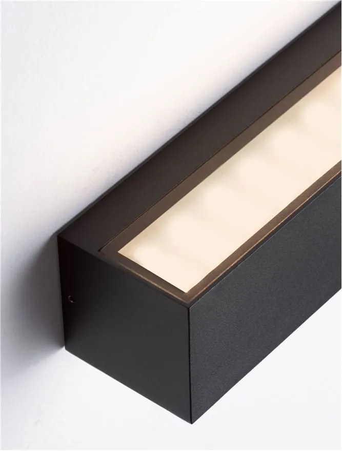 Aplica LED iluminat exterior ambiental IP54 FLORA negru