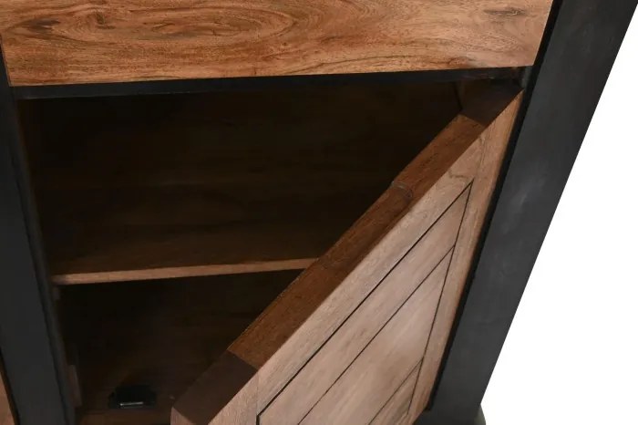 Comoda, neagra, din lemn de acacia, Serafina