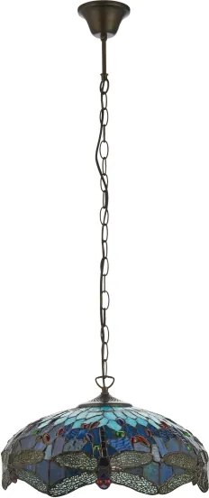 Endon 112195 - Lustră pe lanț Tiffany DRAGONFLY 1xE27/60W/230V Ø 41 cm