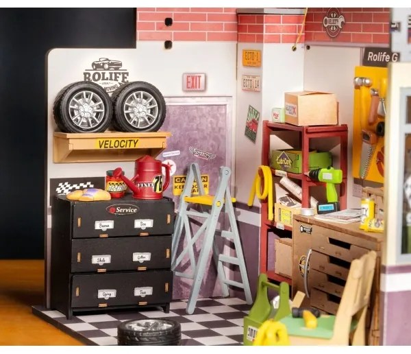 Casă miniaturală RoboTime garaj 2xAAA