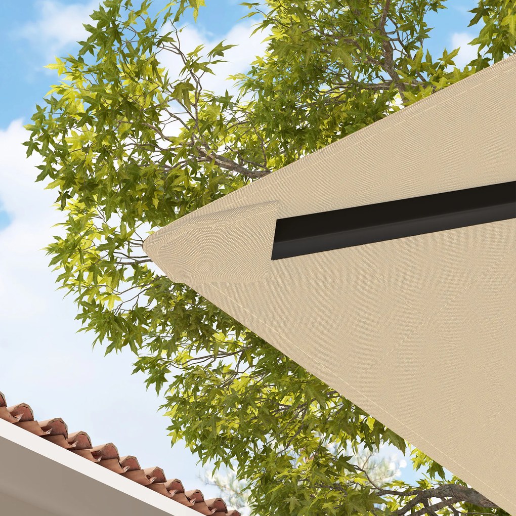 Outsunny Acoperiș de schimb pentru pavilion 3 x 3 m rezistent la apă acoperiș pavilion UPF30+ husă de schimb țesătură Oxford, 370 g/m², Bej | Aosom Romania