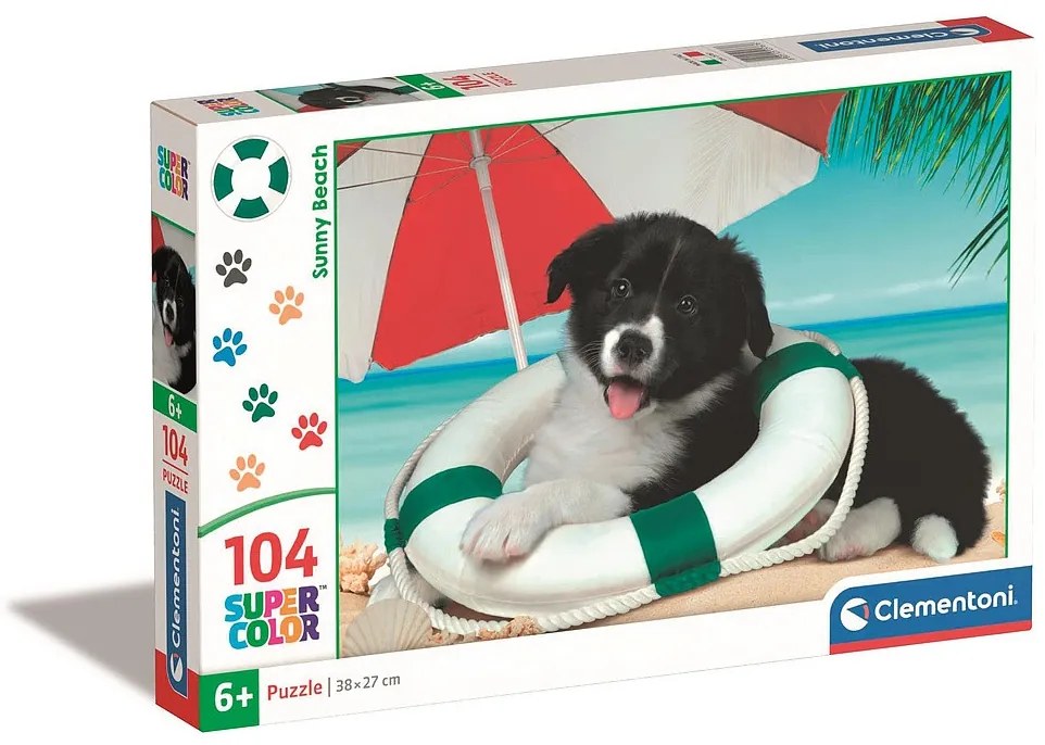 Câine Sunny Beach Puzzle Clementoni de 104 piese