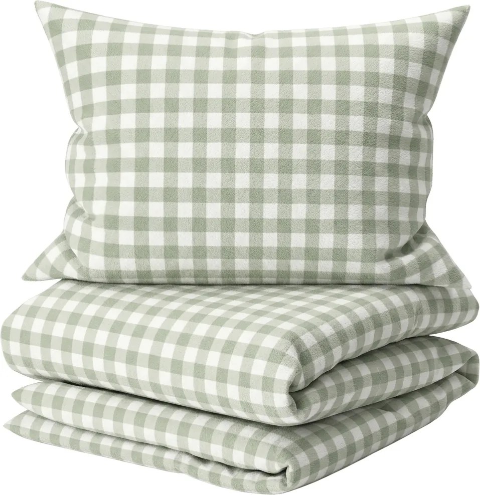 Lenjerie de pat din bumbac GREEN CUBIS verde, 100% bumbac Dimensiune lenjerie de pat: 70 x 80 cm | 140 x 200 cm