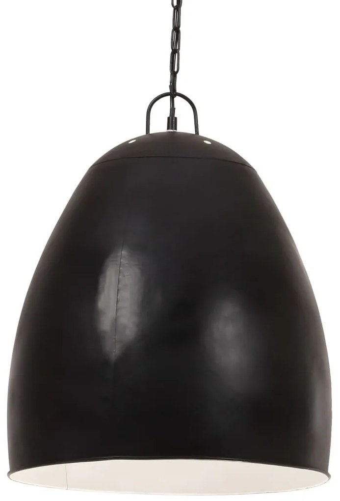vidaXL Lampă suspendată industrială, negru, 42 cm, rotund, 25 W, E27