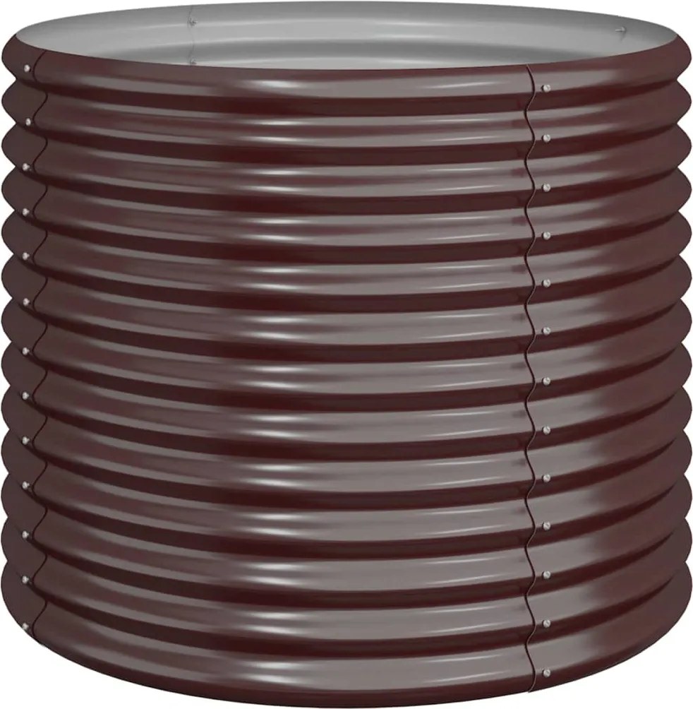 vidaXL Jardinieră grădină maro 80x80x68 cm oțel galvanizat