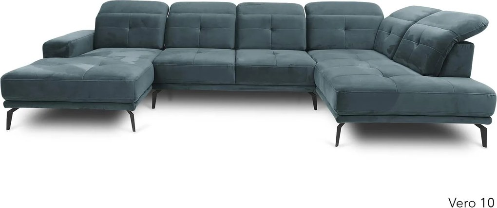 Colțar lemn masiv Formă U Bergamo 350x201cm Personalizabil