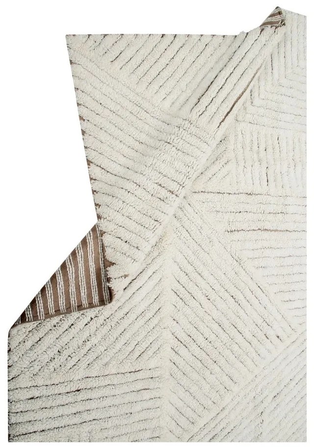 Covor crem lavabil/țesut manual din lână 170x240 cm Almond Valley – Lorena Canals