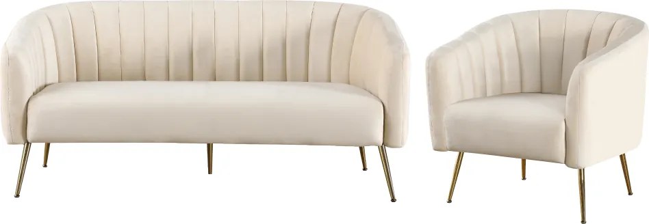 Canapea de design cu 3 locuri, ţesătură Velvet bej/gold crom-auriu, BAGY