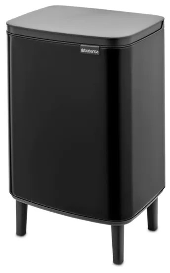 Cos pentru gunoi Brabantia Bo Small Hi 1006649, 12 L, Deschidere lina si silentioasa, Negru mat