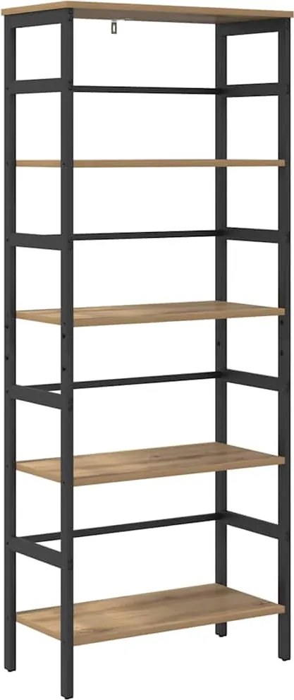 vidaXL Raft pentru cărți Stejar Artizanal 60 x 29,5 x 149 cm