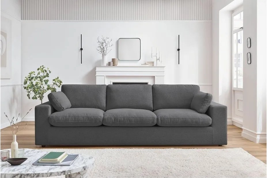 Canapea gri închis 250 cm Belair – Bobochic Paris