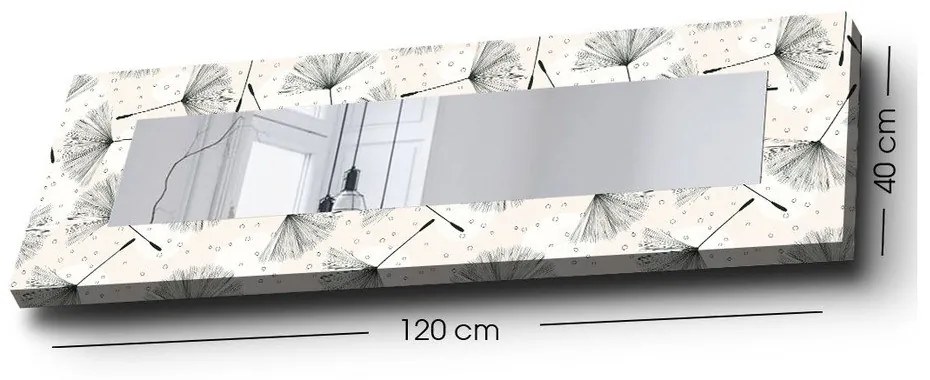 Oglindă de perete cu ramă din lemn 40x120 cm – Wallity