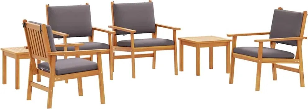vidaXL Set de canapele pentru grădină 6 pcs Maro Lemn Solid de Acacia