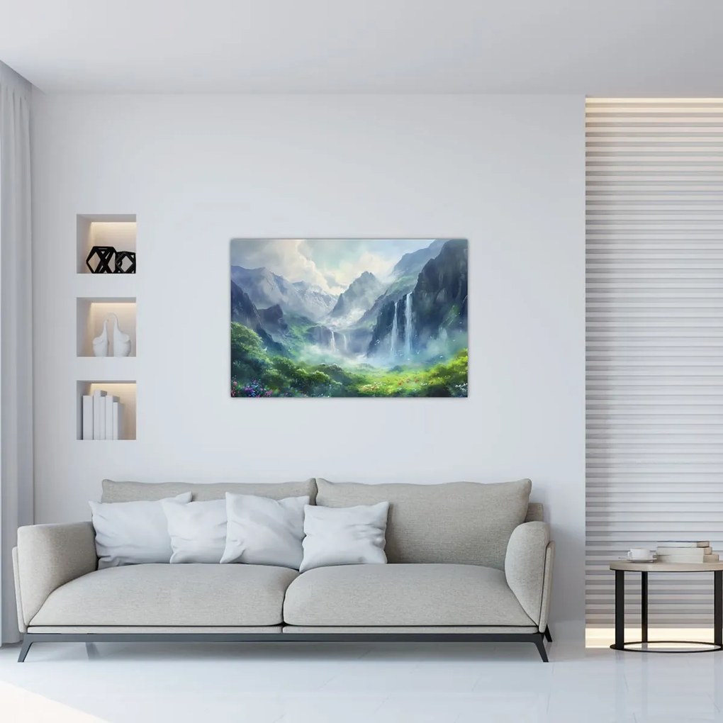 Tablou - Valea cascadelor (90x60 cm)