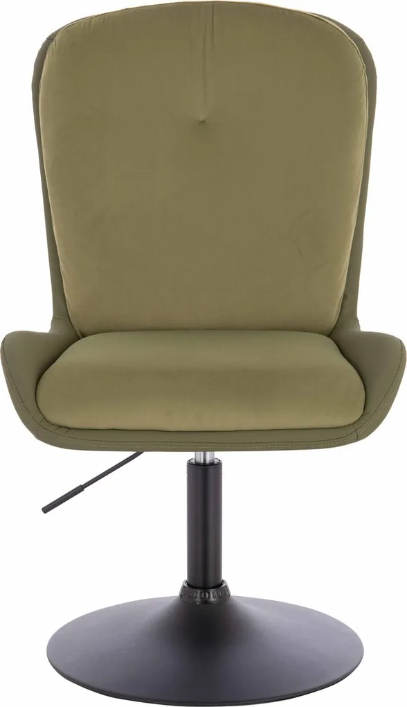 HR690N Scaun Velvet&amp;soft Piele Pu Măsline/Khaki Bază Neagră