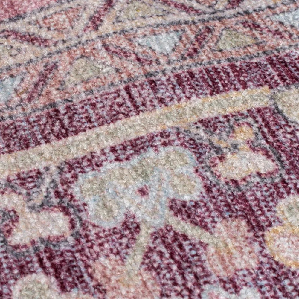 Covor roșu deschis lavabil din amestec de fibre reciclate 160x230 cm Windsor – Flair Rugs