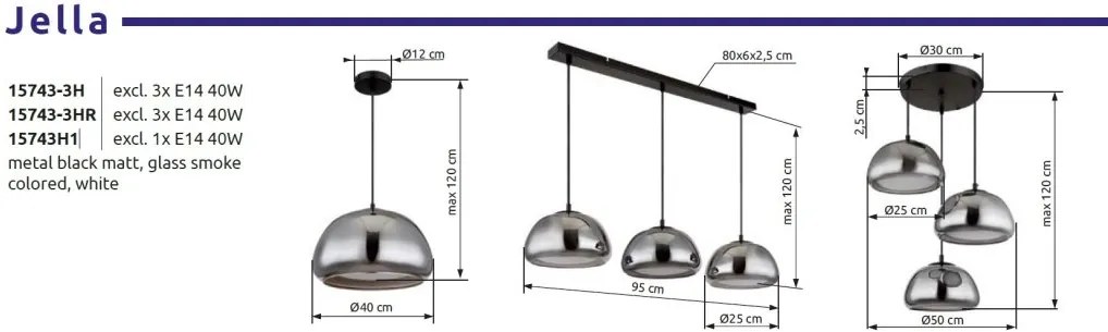 Lustra suspendata design modern JELLA 3L