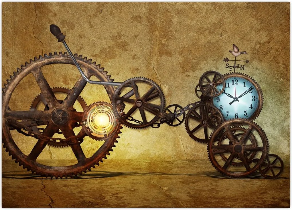 Tablou cu aparatele istorice ale ceasurilor (70x50 cm)