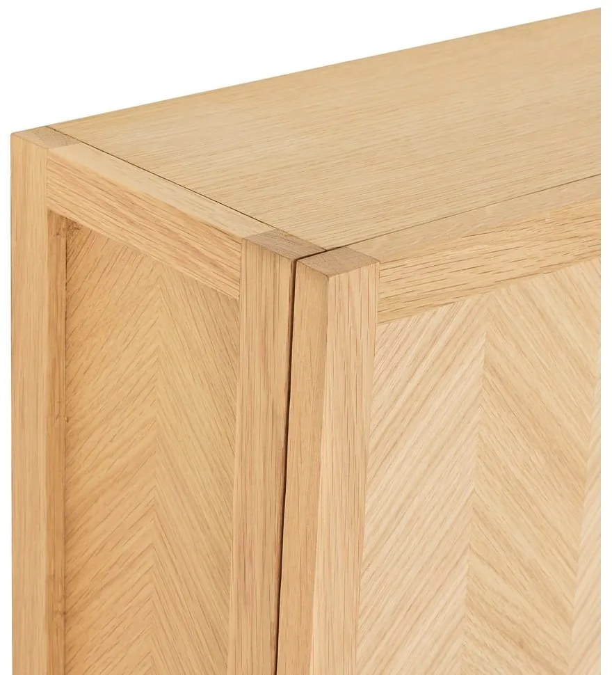 Pantofar de perete cu deschidere înclinată din lemn de stejar Herringbone – Hübsch