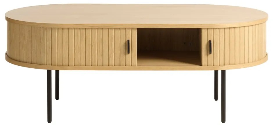 Măsuță de cafea în culoare naturală cu aspect de lemn de stejar 60x120 cm Nola – Unique Furniture